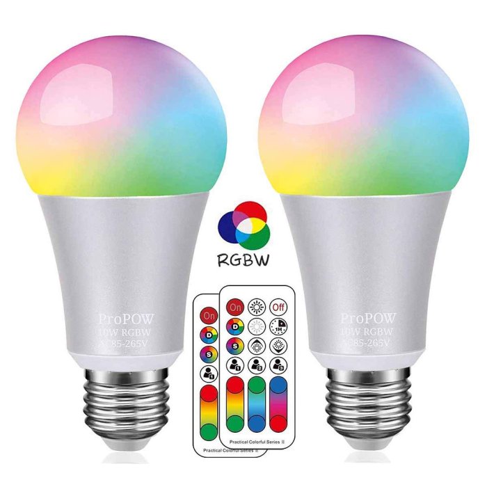 Led Smart Colour Bulbs: 10W RGBW Colour Changing - 120 Colours (set of ...